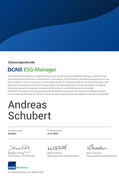 DGNB_Zulassungsurkunde_ESG